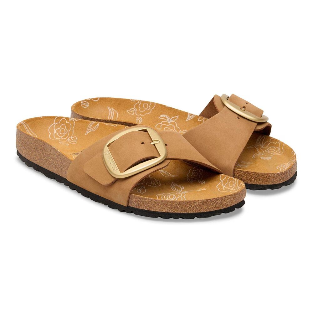 Birkenstock Women's Madrid Big Buckle Suede Sandals Mink NIB EU 41 NARROW